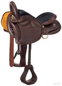 Gaited Horse Leather Endurance Saddle - Dark Oil - 15" - 16" - 17"