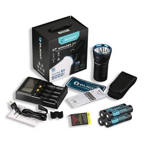 Olight X7 Marauder Set  9.000 Lumen 4x Olight HDC 18650 Akkus 4-Kanal-Ladegerät