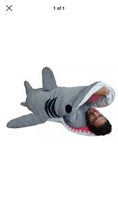 CHUMBUDDY ADULT GREAT WHITE EDITION SHARK SLEEPING BAG DESIGNER PLUSH FIGURE