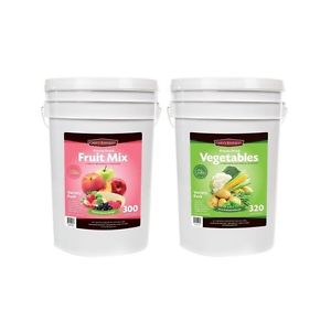 Chef's Banquet Fruit & Vegetable Mix Freeze Dried Variety Food Storage Buckets