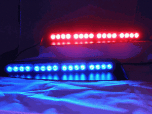 Covert-X Interior Split LED Emergency Vehicle Lightbar, Red/Blue