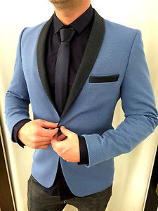 FC PLUS GIACCA A VENTO IN DESIGN SMOKING BLAZER NERO TONDO COLLETTO