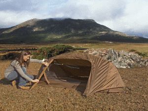 NEW CATOMA COYATE BROWN FLY COVER AND BED NET TENT - COMPLETE SET UP
