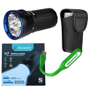 Olight X7 Marauder LED 9000 Lumens Flashlight with Holster and Edison Bright ...