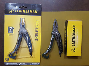 LEATHERMAN Skeletool Lot of 2: Green Leupold CX w 154CM Blade and Blue Rare NEW