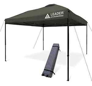Leader Accessories Straight Wall Instant Canopy Dark Grey Including Wheeled Carr