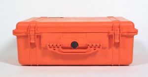 Peli Box Pelibox Pelicase 1600 orange, mit Schaumeinsatz luftdicht wasserdicht t