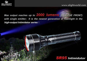 New Olight SR95 Intimidator Search Light 2000 Lumen 7800mAh Rechargeable Battery