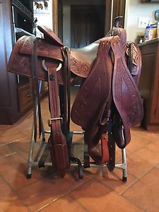 Don Rich Reined Cow Horse/Ranch Horse Saddle, 16" Seat, 2 Pairs Of Fenders