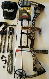 Mathews No Cam Lost Camo Rh Combo NO RESERVE! 70LB Ultra-rest Tightspot quiver