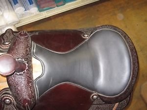 TEX TAN FLEX BROWN WESTERN SADDLE 17"
