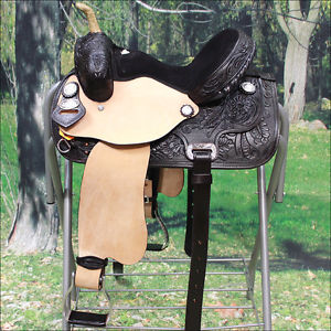 TT801DB-F HILASON WESTERN FLEX TREE BARREL RACING TRAIL RIDING HORSE SADDLE 15"