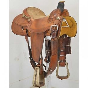 Used 15.5" Billy Cook Saddlery Roping Saddle Code: U155BCOOK12WF