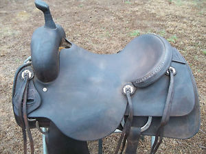 Cutting Saddle/ Jeff Smith Saddlery 16 1/4 Inch Hard Seat