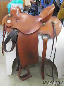 Custom Gaited Endurance Trail Saddle Hand Made by George Maker Used 15 1/2"