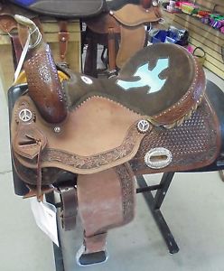 15" NEW ALAMO CROSS BARREL RACING WESTERN SADDLE 3 599 9