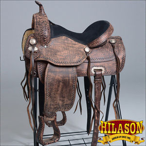 TT104RO 16" HILASON WESTERN FLEX TREE ENDURANCE TRAIL RIDING HORSE SADDLE
