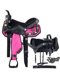Tough-1 Western Saddle Trail 7 Piece Lightweight 16" Pink 9KS16267P