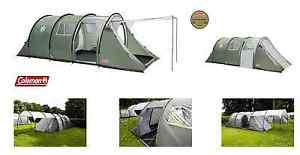 COLEMAN COASTLINE 6 DELUX 6 MAN PERSON BIRTH FAMILY CAMPING TENT  GREEN      H