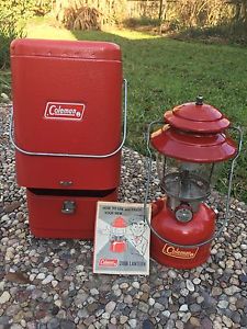 Vintage Coleman 200a mantel Lantern with case & papers 1969
