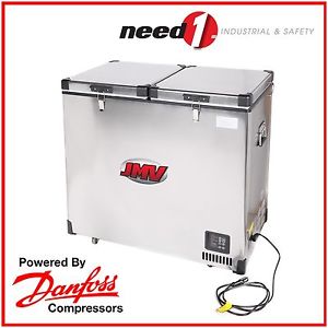 JMV 90L Fridge Freezer Portable Dual Door Danfoss Pump  Camping Car Caravan