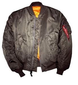 Alpha Industries MA-1 repl. grigio 100101 /04 Giacca da pilota Esercito new