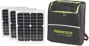 300W 240v Pure Sine Wave Portable Power Backpack with 3 x 10W Solar Panels