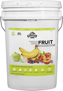 Augason Farms Emergency Food Storage Freeze-Dried Fruit Variety Pail, 4.125 Lbs