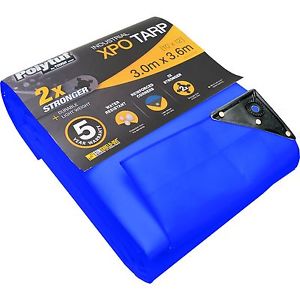 Polytuf INDUSTRIAL XPO TARPAULIN, BLUE *Aust Brand- 3x3.6m, 3.6x5.5m Or 4.9x6.1m
