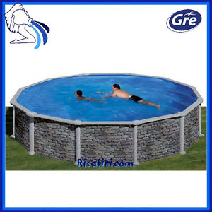 KITPR458PO PISCINA FUORITERRA PANNELLI GRE CORCEGA DIAM 460XH132