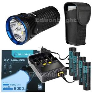 Olight X7 Marauder 9000 Lumen LED Flashlight Neutral White Kit batteries/charger