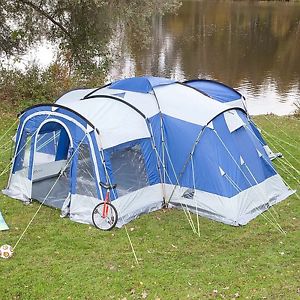 SKANDIKA NIMBUS 8 MAN PERSON BIRTH LARGE DOME CAMPING FAMILY TENT GREY/BLUE AGAH
