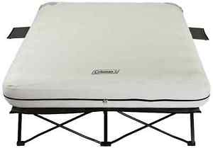 Coleman Queen Airbed Cot with Side Tables and 4D Battery Pump