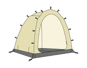 (TG. 221 x 165 x 180 cm) Beige (Sand) Vaude, Tenda Zelt Drive Base Inner Tent, B