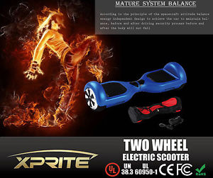 Safe Smart 6.5" 2 Wheel Electric Motorized Balancing Scooter Skateboard Blue