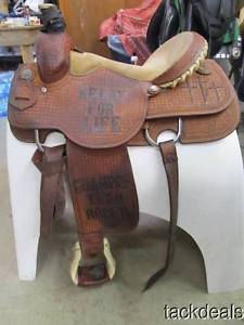 Cool Horse of TX Custom Roping Roper Saddle 15 1/2" Used NICE