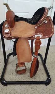 Clearance!!! New 14" Double C Barrel racing saddle