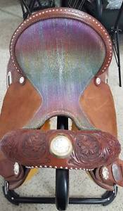 Clearance! New 13.5" Rainbow Stingray Seat barrel racing saddle