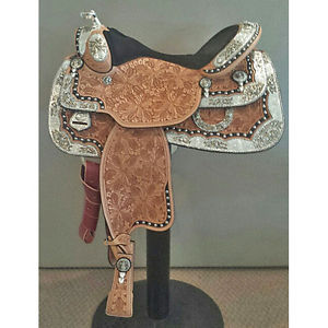 7784-985-LO Dale Chavez Western Show Saddle Light Oil 16" NEW