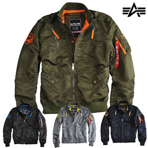 Alpha Industries Giacca Uomo Falco II Giacca Da Aviatore Bomber S fino a 3XL NEU