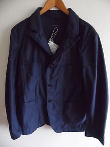 ENGINEERED GARMENTS BLU NAVY NYCO RASATELLO INVERTITO BEDFORD GIACCA MISURA M