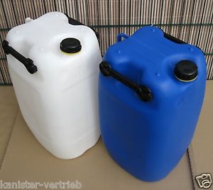 60 L Kanister, Wasserkanister Plastikkanister blau, natur/weiß 3 Griffe NEU