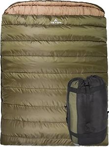 TETON Sports Mammoth Queen Size Sleeping Bag; Free Compression Sack Included