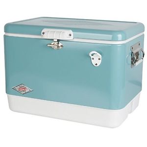 Coleman 54-Quart Steel-Belted Cooler Rust-resistant, stainless steel lid latch