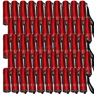 LOT OF 180 Wholesale Superbright RED 9-LED Flashlight Torch Light Lamp