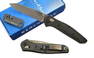 Benchmade 940-1 Osborne Carbon Fiber Handle Knife & Benchmade Mini Sharpener