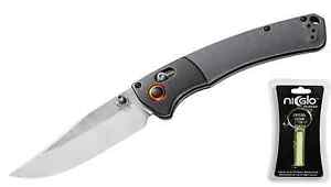 BENCHMADE 15080-1 CROOKED RIVER G-10 Big Folder S30V Axis-Lock  & Ni-Glo S-Mark