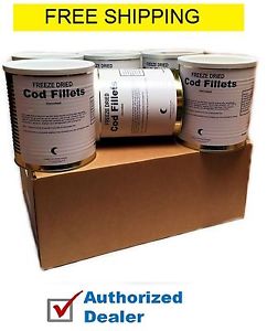 6 Can Military Surplus Freeze Dried- Chops, Fillets & Cheese ,Authorized Dealer