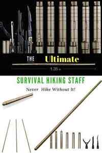 Survival Walking Stick STAFF Trekking Hiking Camping Outdoors