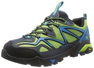 Merrell Capra Sport Men's Hiking Shoes Black (Black/Lime Green) 11 UK New